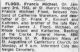 Francis Michael Flood obituary Francis Michael Flood obituary