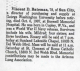 Vincent Bateman Obituary 1987