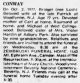 Obituary of Bridget Conway 1977