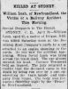 The Halifax Herald, May 1, 1900, page 8
Death of William Lush