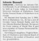 Johnnie Bennett's obituary