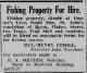 Fishing Property for hire in Gunner's Cove by John Wareham's estate
Evening Telegram 1913-04-25