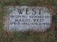 Mary Emma Maud (Lush) West headstone